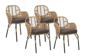 Armstol Leamington - Natur/Beige/Grå/Sort - Hagemøbler & utemiljø - Balkong & terrasse - Balkongmøbler - Balkongstoler