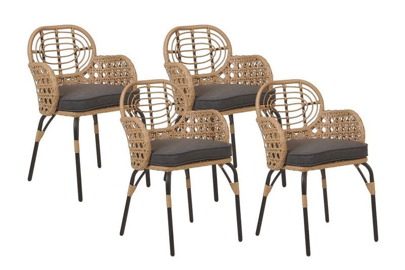 Armstol Leamington - Natur/Beige/Grå/Sort - Hagemøbler & utemiljø - Balkong & terrasse - Balkongmøbler - Balkongstoler