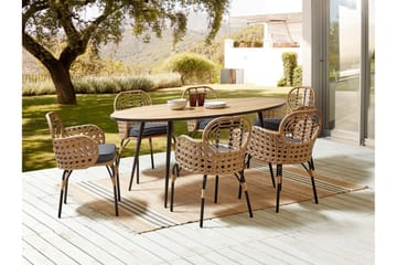 Armstol Leamington - Natur/Beige/Grå/Sort - Hagemøbler & utemiljø - Balkong & terrasse - Balkongmøbler - Balkongstoler