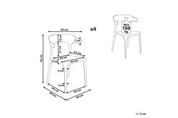 Armstol Squinzano - Hvit - Hagemøbler & utemiljø - Balkong & terrasse - Balkongmøbler - Balkongstoler