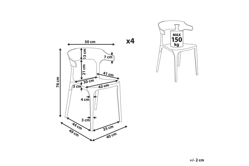 Armstol Squinzano - Hvit - Hagemøbler & utemiljø - Balkong & terrasse - Balkongmøbler - Balkongstoler
