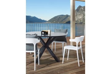 Armstol Squinzano - Hvit - Hagemøbler & utemiljø - Balkong & terrasse - Balkongmøbler - Balkongstoler