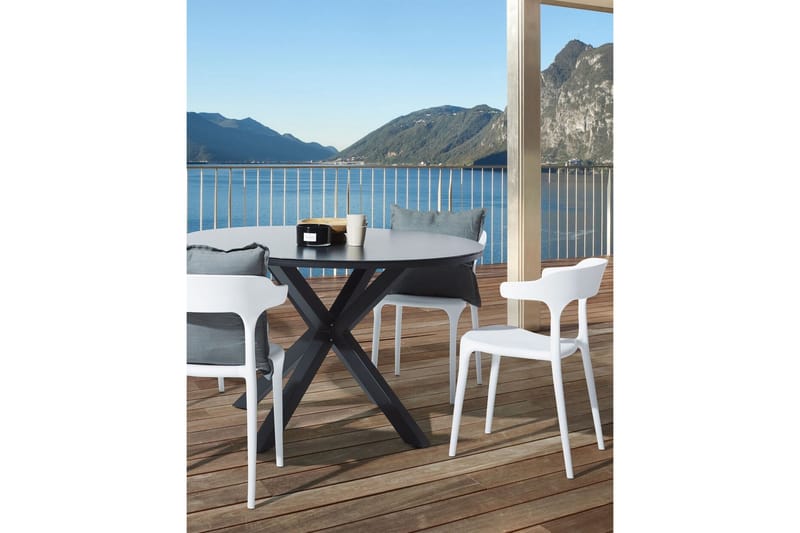 Armstol Squinzano - Hvit - Hagemøbler & utemiljø - Balkong & terrasse - Balkongmøbler - Balkongstoler