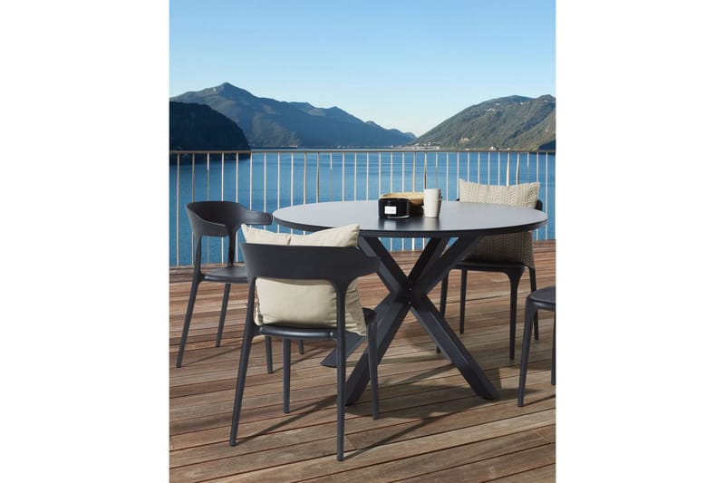 Armstol Squinzano - Svart - Hagemøbler & utemiljø - Balkong & terrasse - Balkongmøbler - Balkongstoler