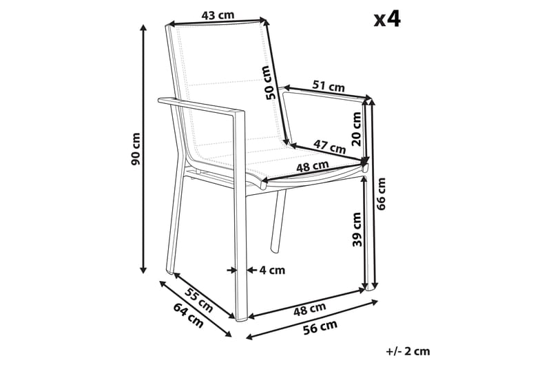 Armstol Zama - Svart/Grå - Hagemøbler & utemiljø - Balkong & terrasse - Balkongmøbler - Balkongstoler