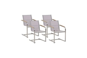 Armstol Zervo - Beige/Sølv - Hagemøbler & utemiljø - Balkong & terrasse - Balkongmøbler - Balkongstoler