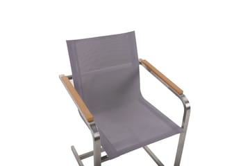 Armstol Zervo - Grå/Sølv - Hagemøbler & utemiljø - Balkong & terrasse - Balkongmøbler - Balkongstoler
