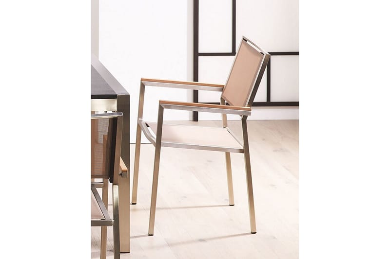 Bacoli Lenestol - Beige/Sølv - Hagemøbler & utemiljø - Balkong & terrasse - Balkongmøbler - Balkongstoler