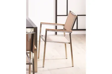 Bacoli Lenestol - Beige/Sølv - Hagemøbler & utemiljø - Balkong & terrasse - Balkongmøbler - Balkongstoler