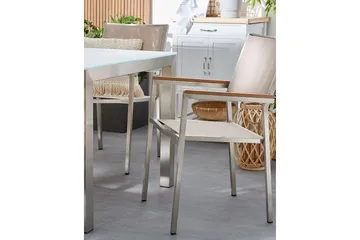 Bacoli Lenestol - Beige/Sølv - Hagemøbler & utemiljø - Balkong & terrasse - Balkongmøbler - Balkongstoler