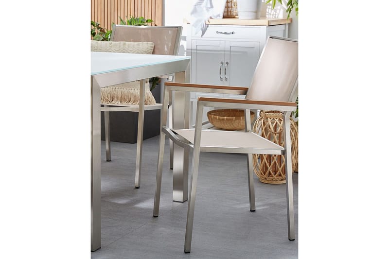 Bacoli Lenestol - Beige/Sølv - Hagemøbler & utemiljø - Balkong & terrasse - Balkongmøbler - Balkongstoler