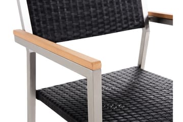 Bacoli Lenestol - Svart/Sølv - Hagemøbler & utemiljø - Balkong & terrasse - Balkongmøbler - Balkongstoler