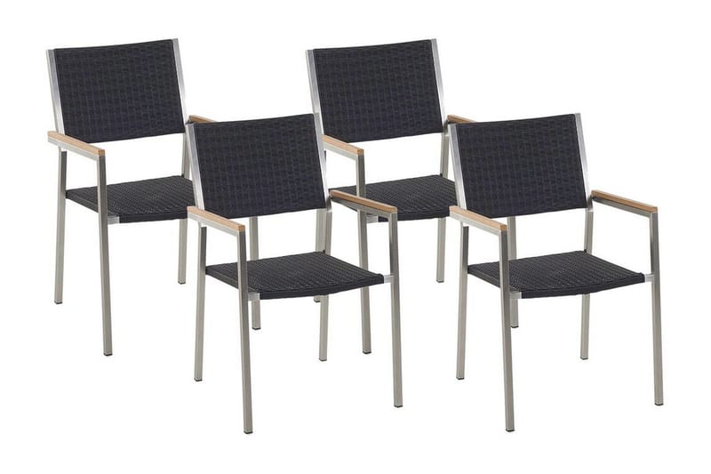 Bacoli Lenestol - Svart/Sølv - Hagemøbler & utemiljø - Balkong & terrasse - Balkongmøbler - Balkongstoler