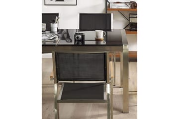 Bacoli Lenestol - Svart/Sølv - Hagemøbler & utemiljø - Balkong & terrasse - Balkongmøbler - Balkongstoler