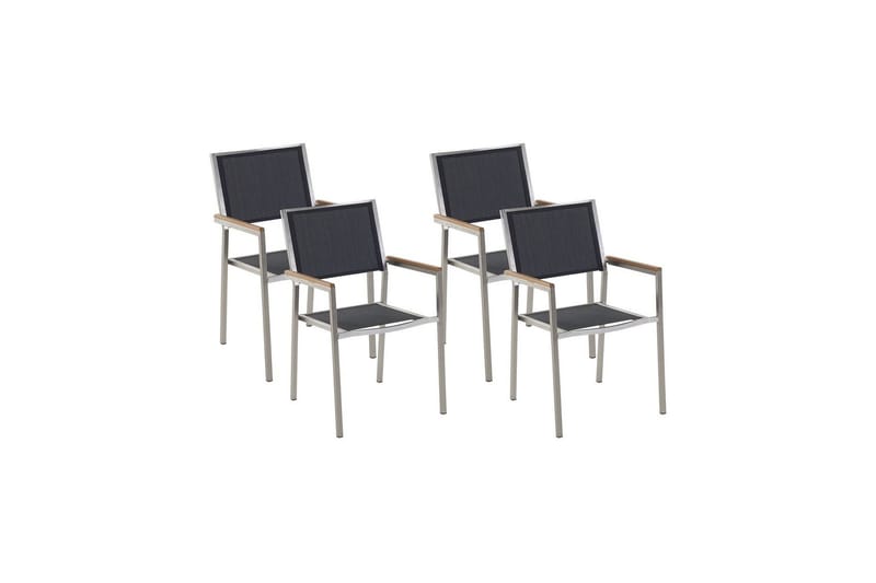 Bacoli Lenestol - Svart/Sølv - Hagemøbler & utemiljø - Balkong & terrasse - Balkongmøbler - Balkongstoler