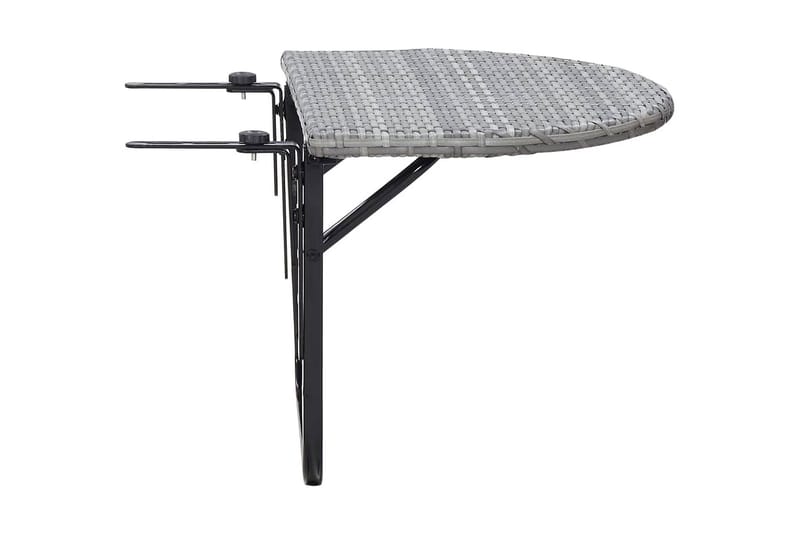 Balkongbord grå 60x60x50 cm polyrotting - Grå - Balkongbord
