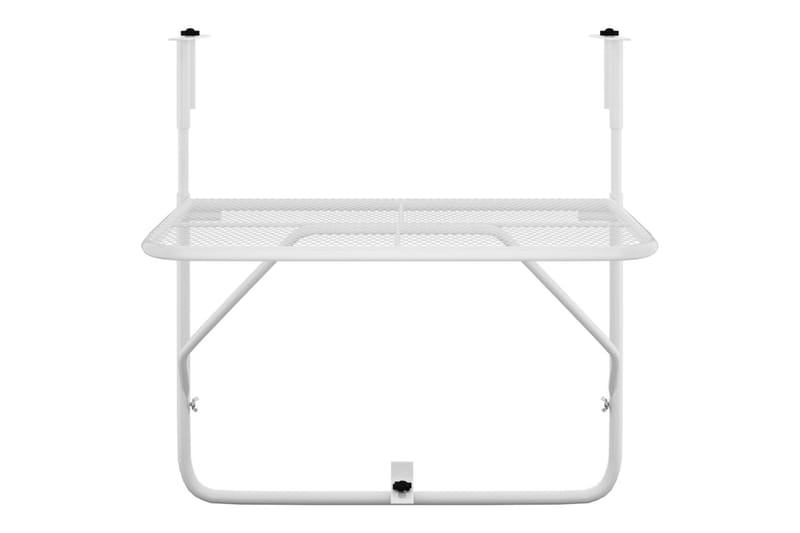 Balkongbord hvit 60x40 cm stål - Hvit - Balkongbord