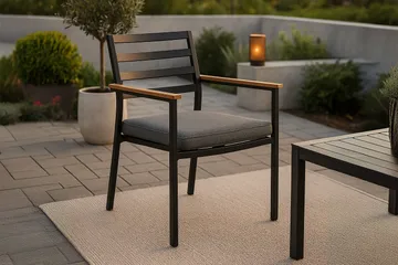 Brasilia Karmstol Stablebar - Svart - Hagemøbler & utemiljø - Balkong & terrasse - Balkongmøbler - Balkongstoler