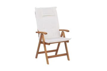 Hagestol 2 stk Akasietre med pute JAVA - Tre/natur - Hagemøbler & utemiljø - Balkong & terrasse - Balkongmøbler - Balkongstoler