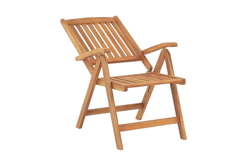 Hagestol 2 stk Akasietre med pute JAVA - Tre/natur - Hagemøbler & utemiljø - Balkong & terrasse - Balkongmøbler - Balkongstoler