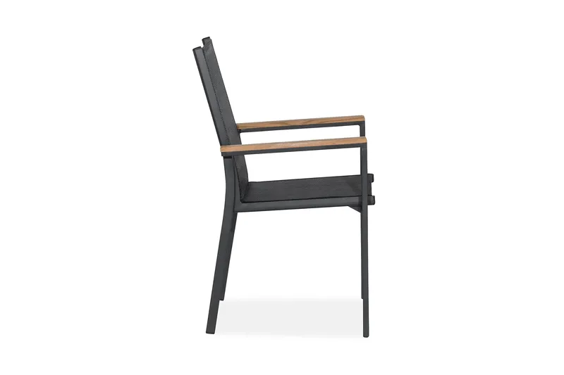 Las Vegas Stablebar Stol Utendørs - Svart/Teak - Hagemøbler & utemiljø - Balkong & terrasse - Balkongmøbler - Balkongstoler
