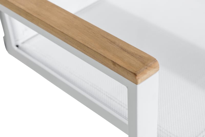 Las Vegas Stablestol - Hvit/Teak - Hagemøbler & utemiljø - Balkong & terrasse - Balkongmøbler - Balkongstoler