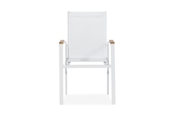 Las Vegas Stablestol - Hvit/Teak - Hagemøbler & utemiljø - Balkong & terrasse - Balkongmøbler - Balkongstoler