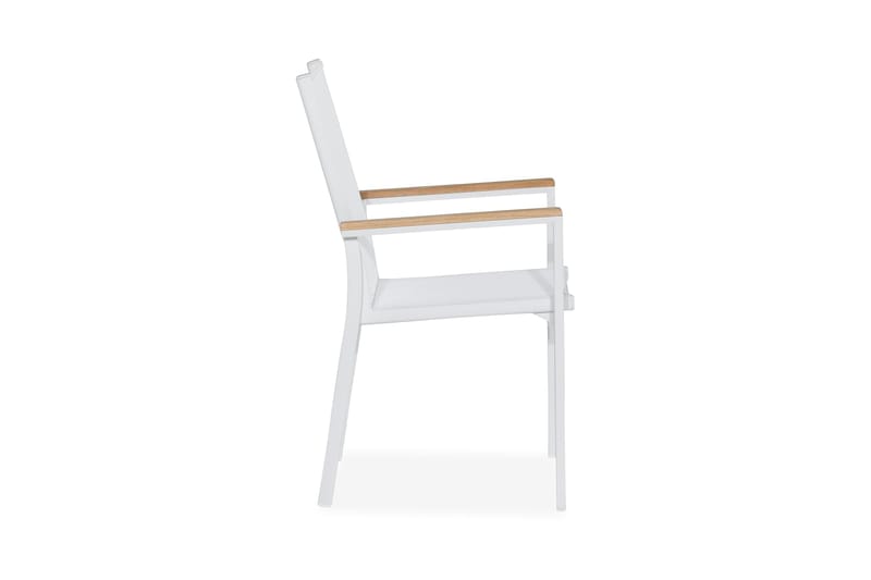 Las Vegas Stablestol - Hvit/Teak - Hagemøbler & utemiljø - Balkong & terrasse - Balkongmøbler - Balkongstoler