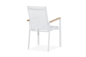 Las Vegas Stablestol - Hvit/Teak - Hagemøbler & utemiljø - Balkong & terrasse - Balkongmøbler - Balkongstoler