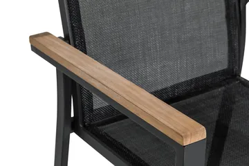 Las Vegas Stablestol - Svart/Teak - Hagemøbler & utemiljø - Balkong & terrasse - Balkongmøbler - Balkongstoler