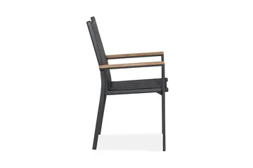 Las Vegas Stablestol - Svart/Teak - Hagemøbler & utemiljø - Balkong & terrasse - Balkongmøbler - Balkongstoler