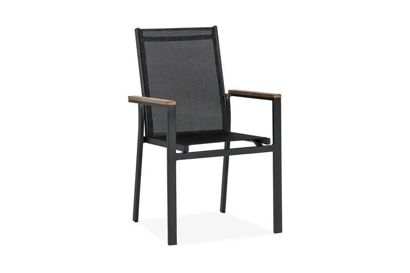 Las Vegas Stablestol, Svart/Teak