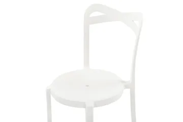 Stol 4 st Hvit CAMOGLI - Hvit - Hagemøbler & utemiljø - Balkong & terrasse - Balkongmøbler - Balkongstoler