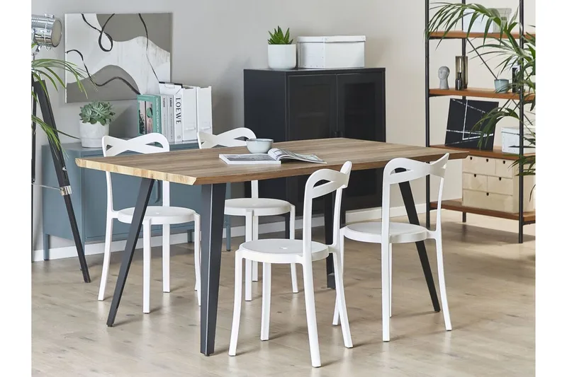 Stol 4 st Hvit CAMOGLI - Hvit - Hagemøbler & utemiljø - Balkong & terrasse - Balkongmøbler - Balkongstoler