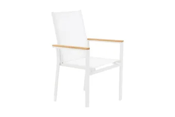 Texas Karmstol Stablebar - Hvit/Brun - Hagemøbler & utemiljø - Balkong & terrasse - Balkongmøbler - Balkongstoler