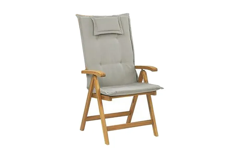 Tredgårdsstol 6 st akaciaTre med Pute JAVA, Tre/natur