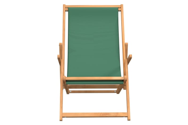 beBasic Sammenleggbar strandstol heltre teak grønn - Balkongstoler - Strandstol - Strandstoler & campingstoler