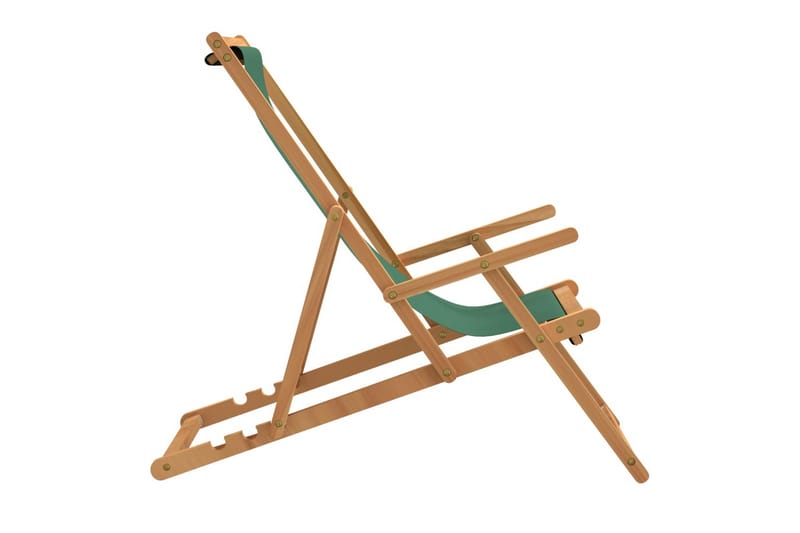 beBasic Sammenleggbar strandstol heltre teak grønn - Balkongstoler - Strandstol - Strandstoler & campingstoler