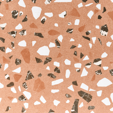 Bistrobord utendørs Adrano 60 cm terrazzoeffekt Jern - Svart/Oransje - Hagemøbler & utemiljø - Balkong & terrasse - Balkongmøbler - Balkongbord