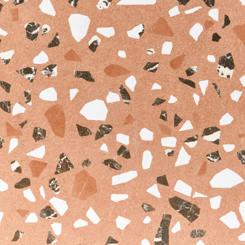 Bistrobord utendørs Adrano 60 cm terrazzoeffekt Jern - Svart/Oransje - Hagemøbler & utemiljø - Balkong & terrasse - Balkongmøbler - Balkongbord