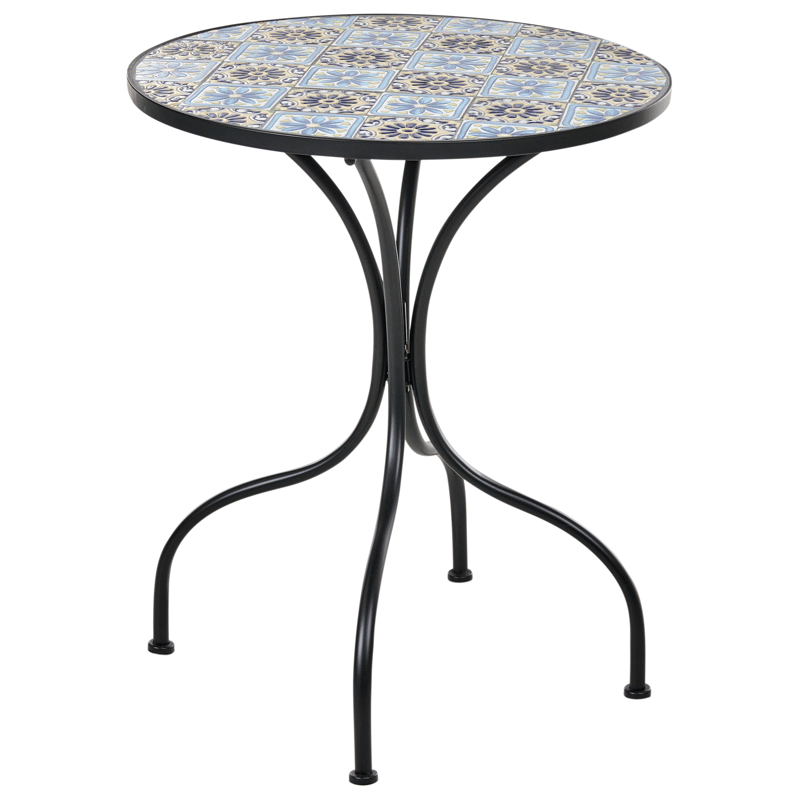 Bistrobord utendørs Aggius 60 cm Jern - Svart/Blå - Hagemøbler & utemiljø - Balkong & terrasse - Balkongmøbler - Balkongbord