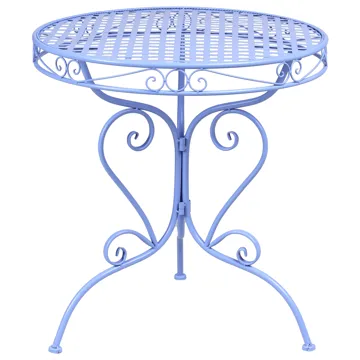 Bistrobord utendørs Albinia 70 cm Jern - Blå - Hagemøbler & utemiljø - Balkong & terrasse - Balkongmøbler - Balkongbord