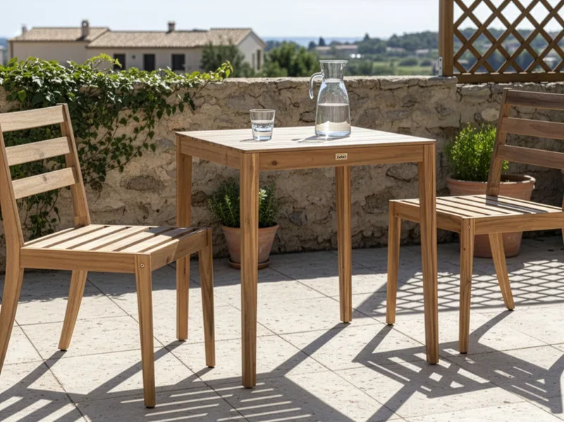 Bistrobord utendørs Chioggia 70x70 cm akasietre - Brun - Hagemøbler & utemiljø - Balkong & terrasse - Balkongmøbler - Balkongbord