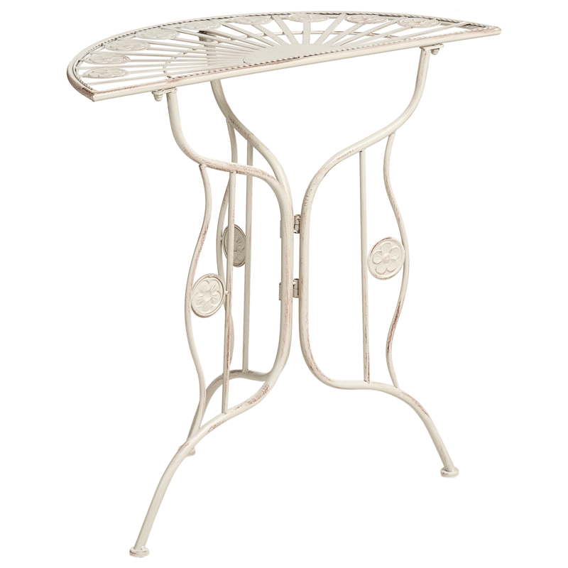 Bistrobord utendørs Coggia 80 cm Jern - Beige - Hagemøbler & utemiljø - Balkong & terrasse - Balkongmøbler - Balkongbord