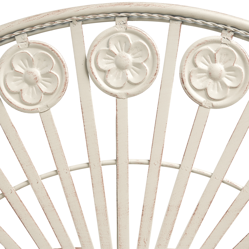 Bistrobord utendørs Coggia 80 cm Jern - Beige - Hagemøbler & utemiljø - Balkong & terrasse - Balkongmøbler - Balkongbord