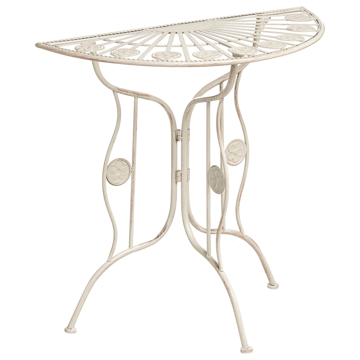 Bistrobord utendørs Coggia 80 cm Jern - Beige - Hagemøbler & utemiljø - Balkong & terrasse - Balkongmøbler - Balkongbord