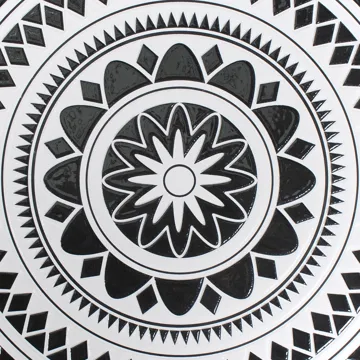 Bistrobord utendørs Comiso 60 cm Jern - Svart/Hvit - Hagemøbler & utemiljø - Balkong & terrasse - Balkongmøbler - Balkongbord