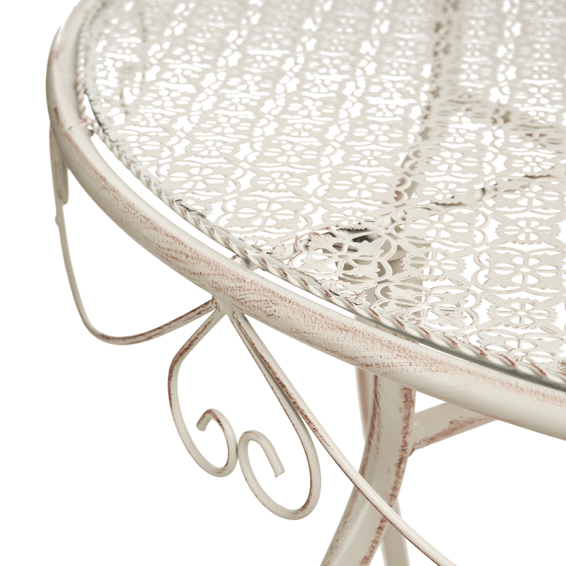 Bistrobord utendørs Folelli 80 cm Jern - Beige - Hagemøbler & utemiljø - Balkong & terrasse - Balkongmøbler - Balkongbord