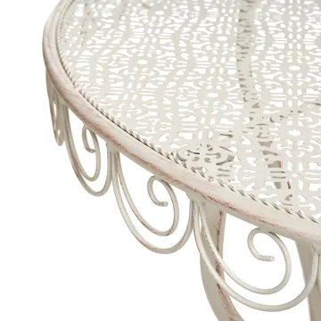 Bistrobord utendørs Juina 80 cm Jern - Beige - Hagemøbler & utemiljø - Balkong & terrasse - Balkongmøbler - Balkongbord