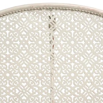 Bistrobord utendørs Juina 80 cm Jern - Beige - Hagemøbler & utemiljø - Balkong & terrasse - Balkongmøbler - Balkongbord